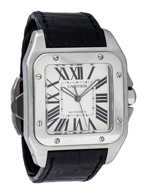 cartier santos xl black|cartier santos 100 xl price.